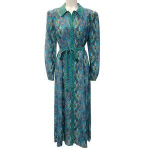 Saloni Caudex Turquoise Vanessa B Dress